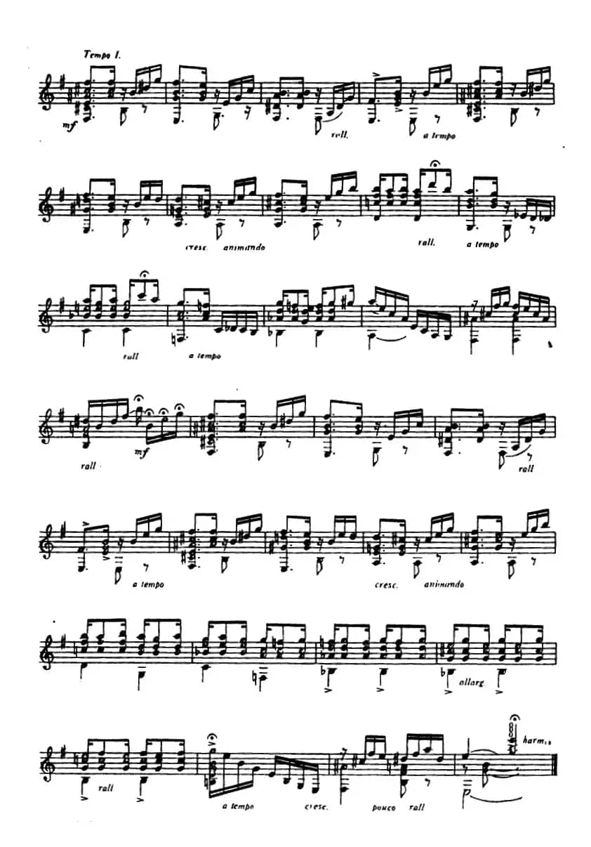 肖罗舞曲第一号（古典吉它）