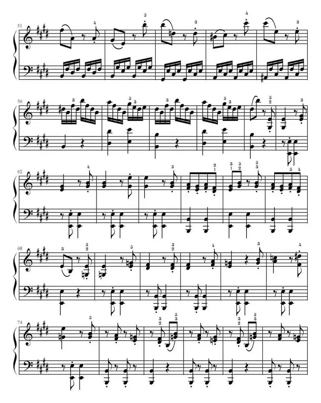 E大调奏鸣曲第三乐章