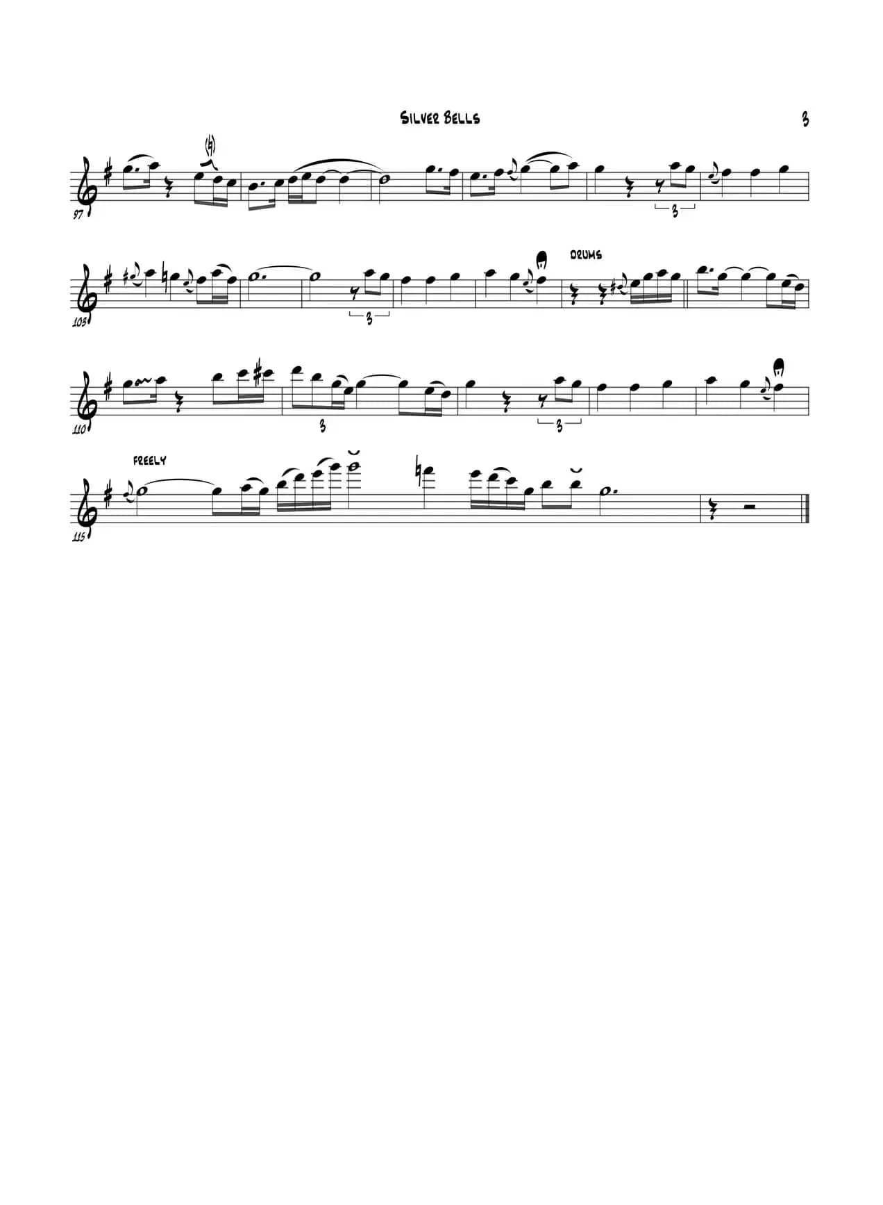 Silver Bells（Bb Part）