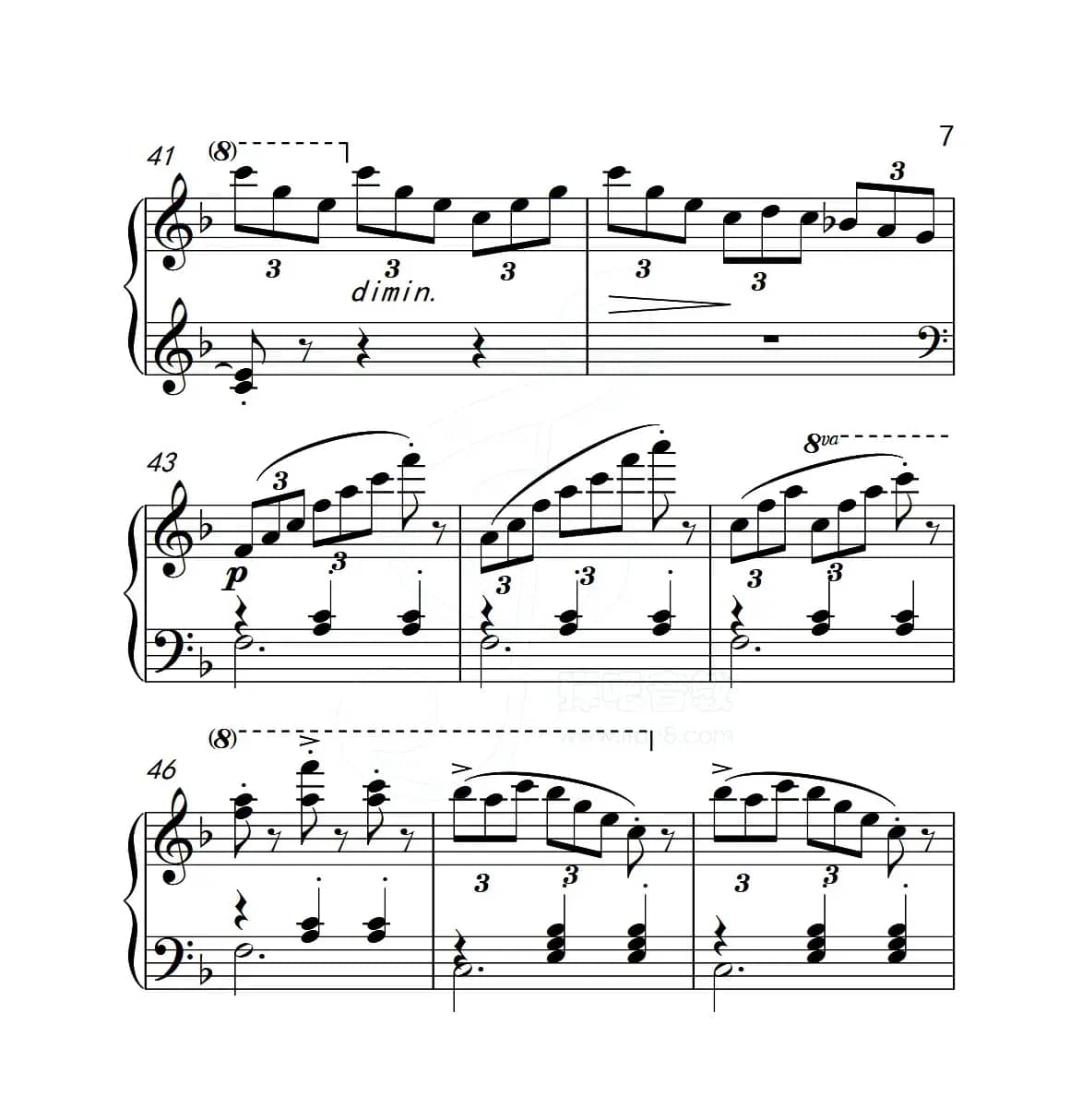 第五级B组 练习曲（中国音乐学院钢琴考级作品1~6级）