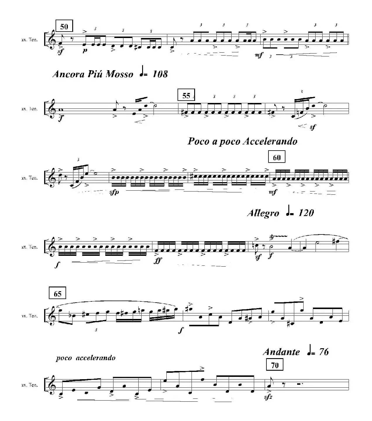 Ingravity（第二乐章）（次中音萨克斯分谱）