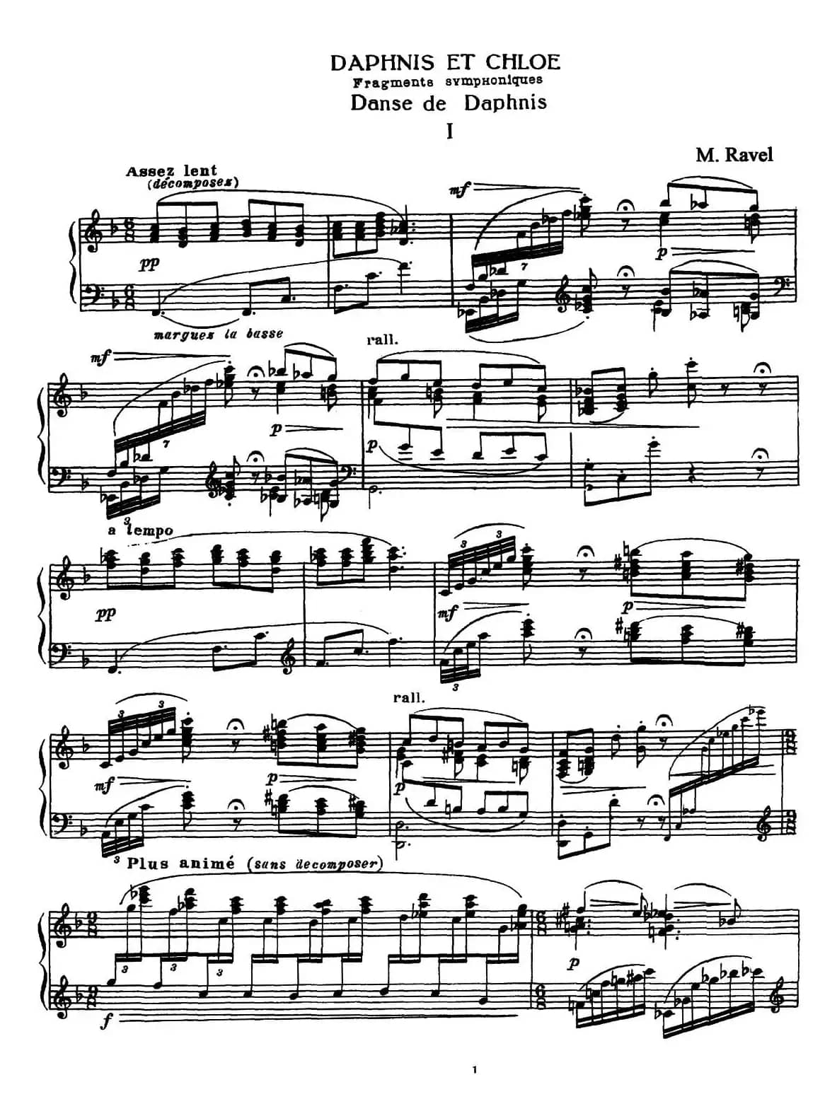 Daphnis et Chloe（达夫尼斯与赫洛亚）（Ⅰ）