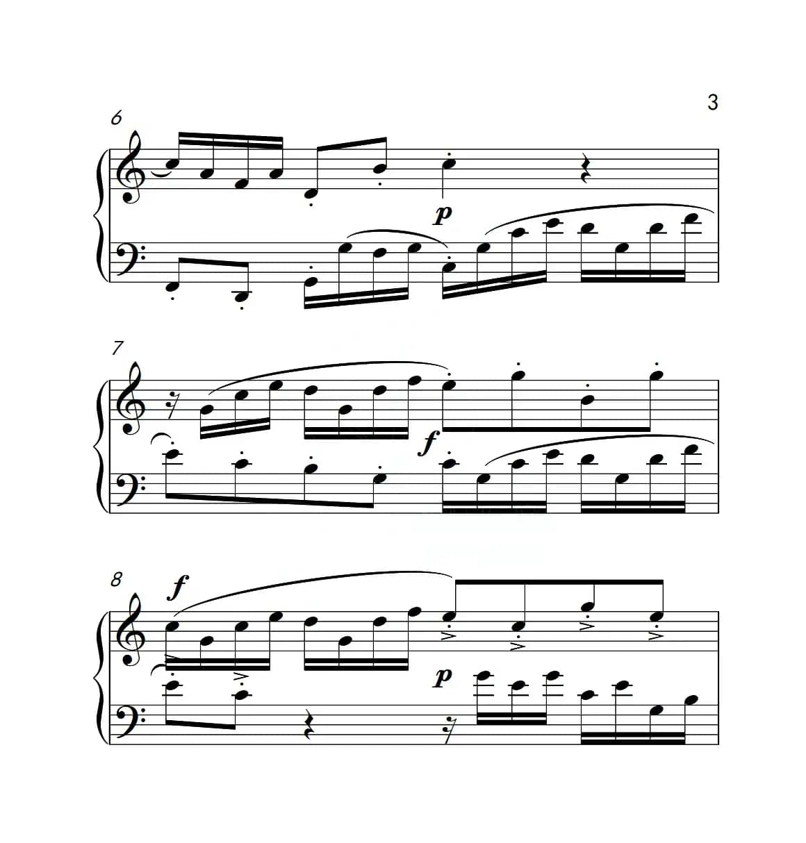 第六级B组 二部创意曲（中国音乐学院钢琴考级作品1~6级）