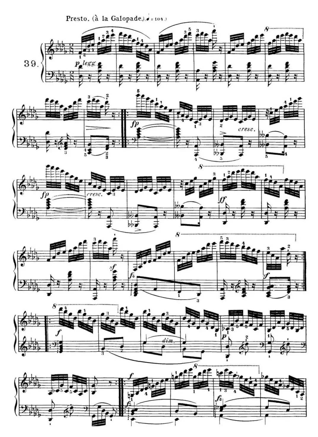 40首车尔尼Op.299钢琴快速练习曲（NO.39）