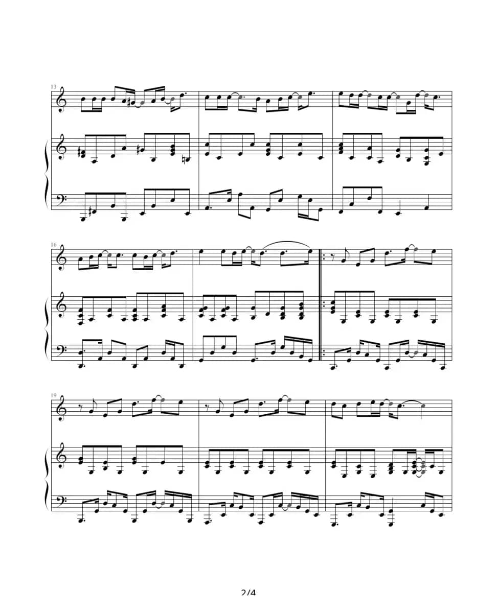 藉口（钢琴伴奏谱）