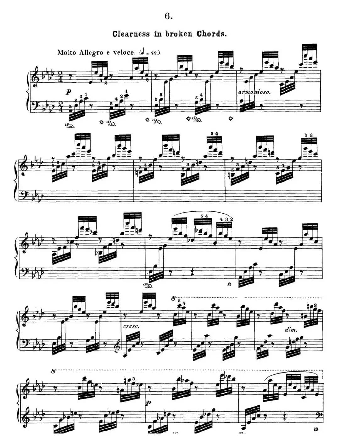 50首车尔尼Op.740钢琴手指灵巧技术练习曲（NO.6）