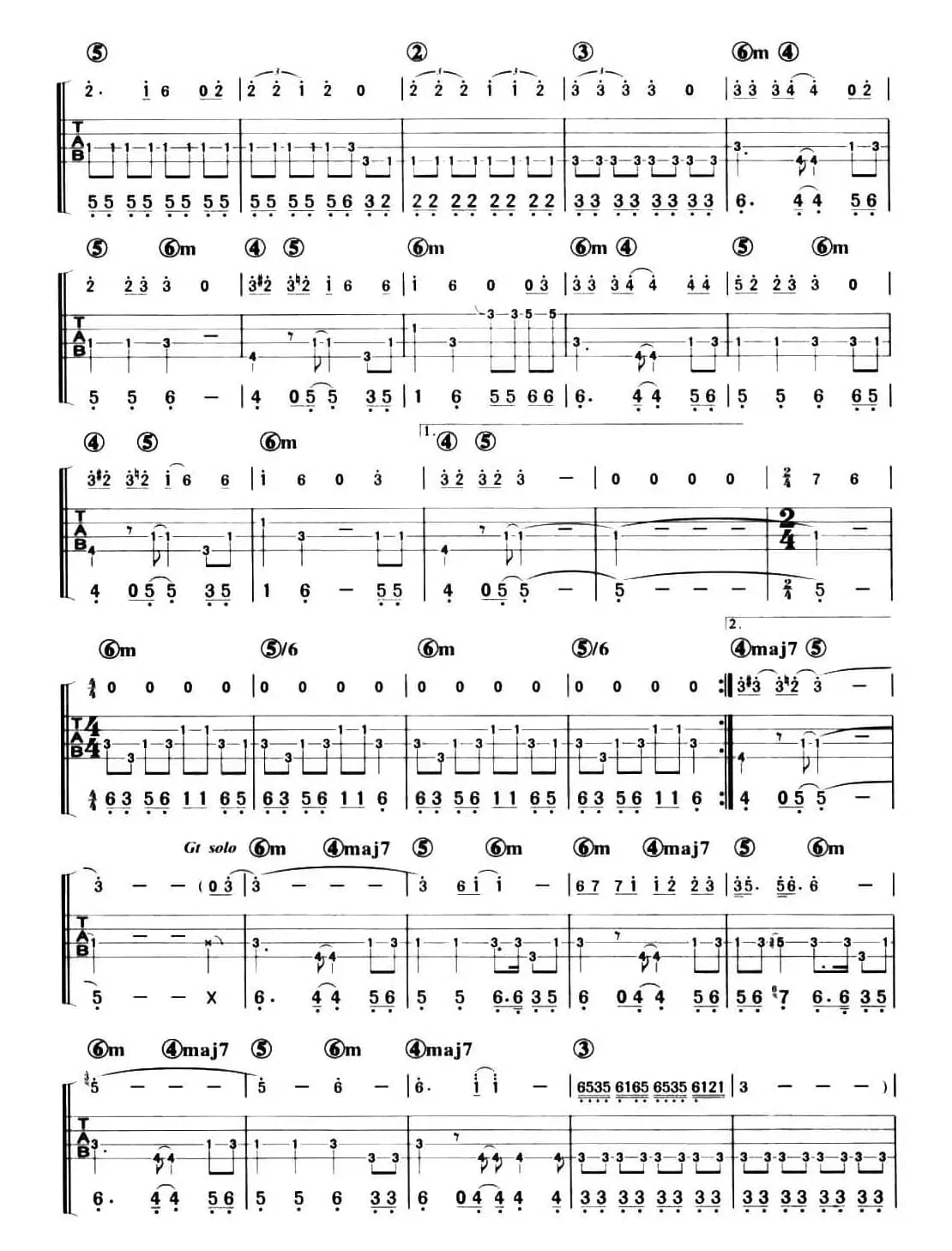 You Give Love A Bad Name（贝司谱）