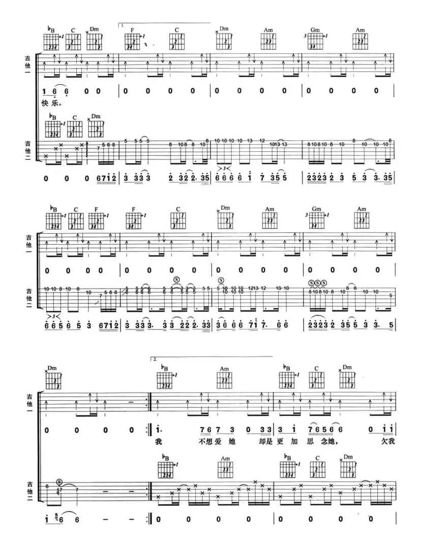 难道爱一个人有错吗（双吉他）