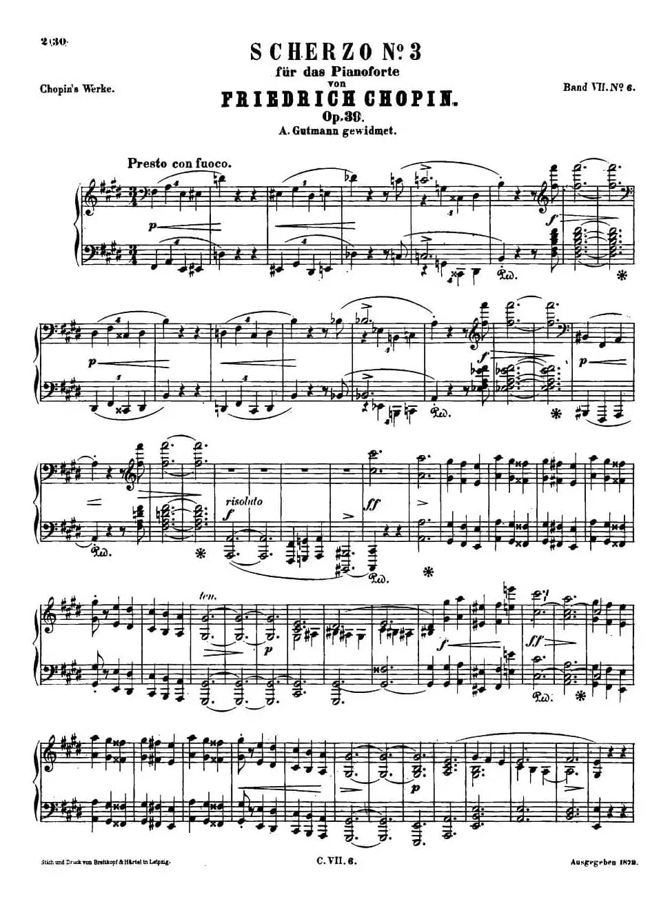 升c小调钢琴谐谑曲Op.39（第三号）