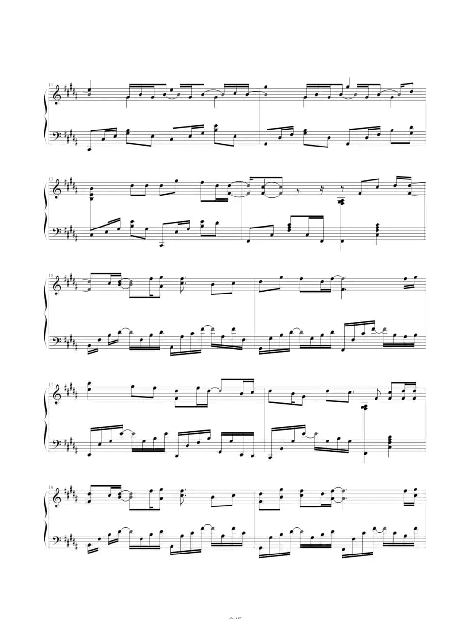 发如雪（《蛐蛐钢琴网》2个版本）