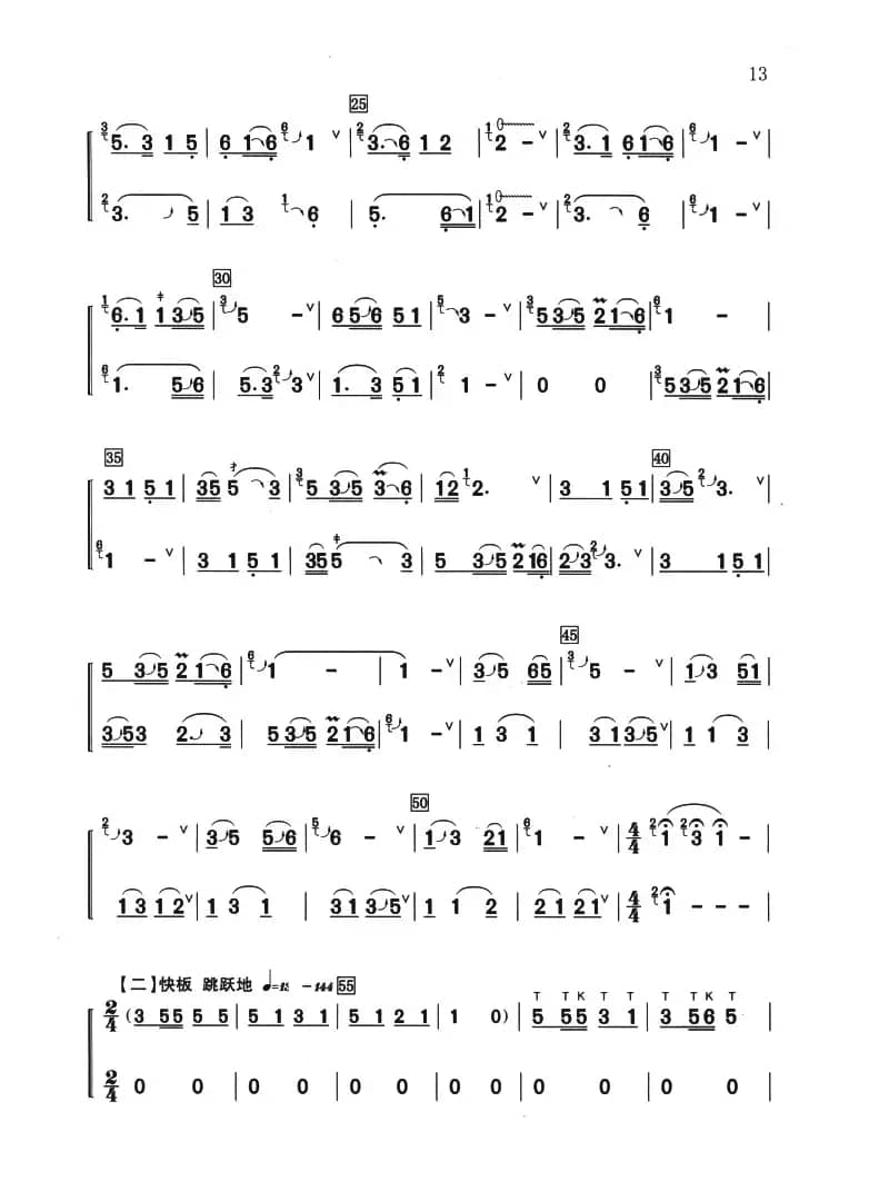 金孔雀与凤尾竹（重奏）