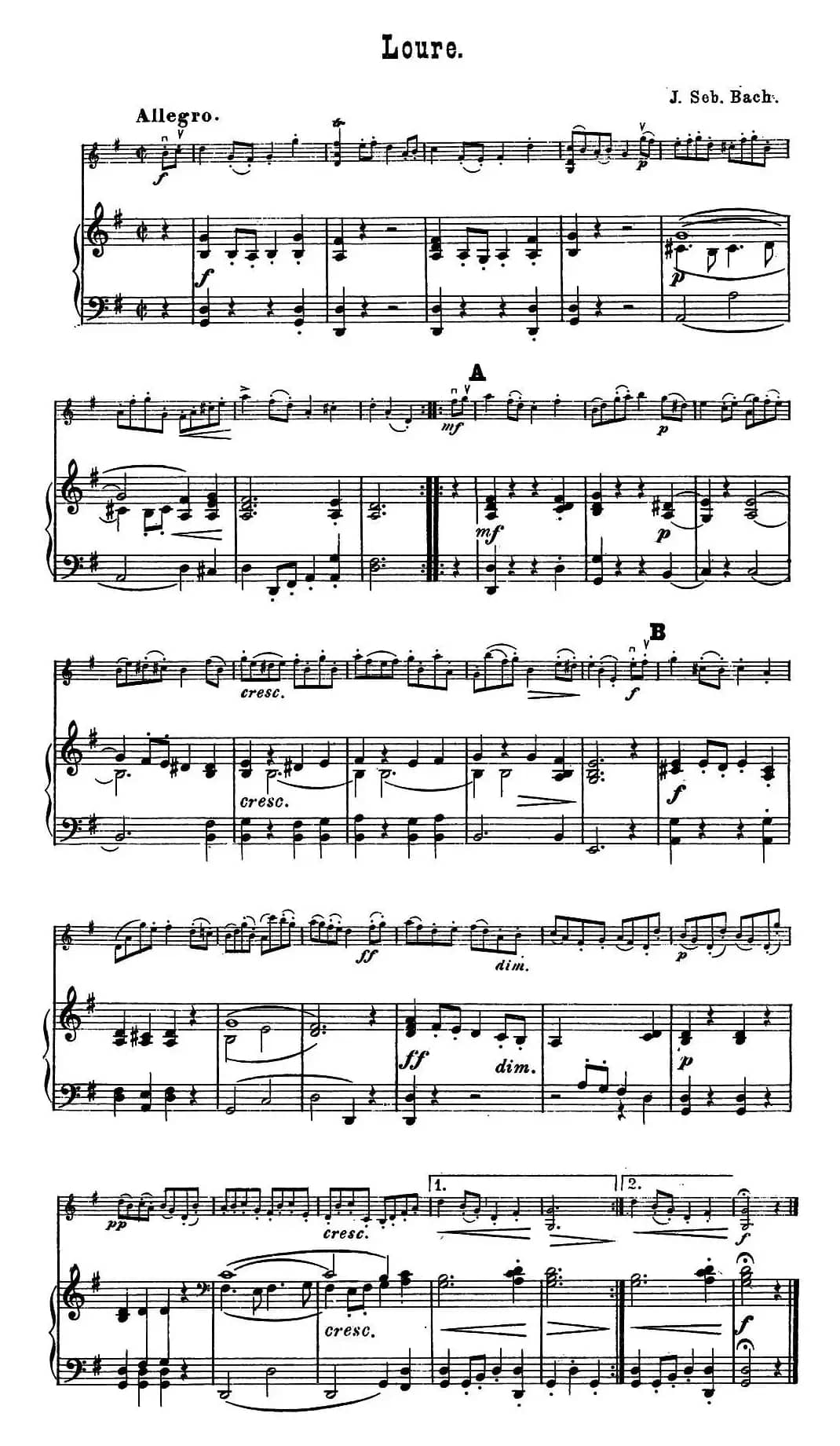 Loure.（小提琴+钢琴伴奏）