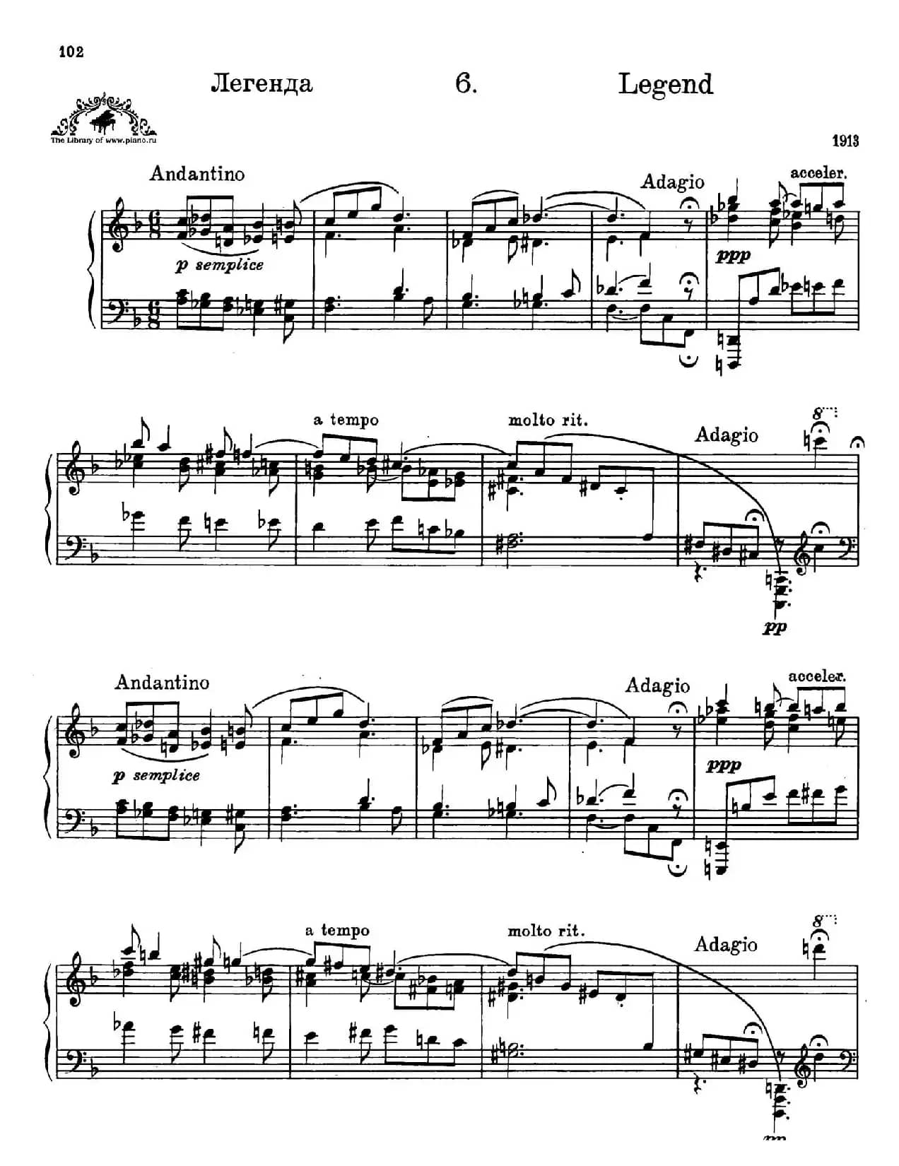 Prokofiev - Ten Pieces Op.12(普罗科菲耶夫-10首小品·6)