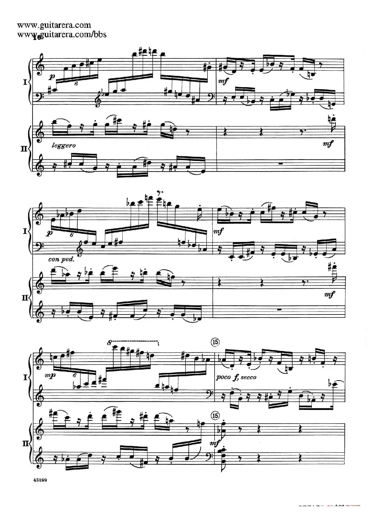 Piano Concerto Op.38（钢琴协奏曲·双钢琴·第一乐章）