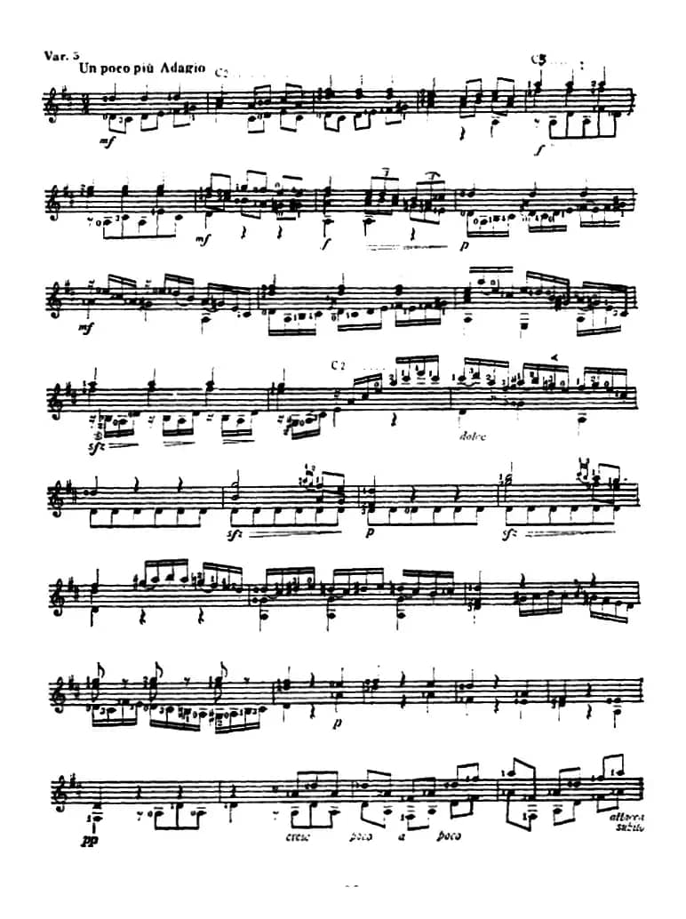 西班牙主题变奏曲（古典吉他）