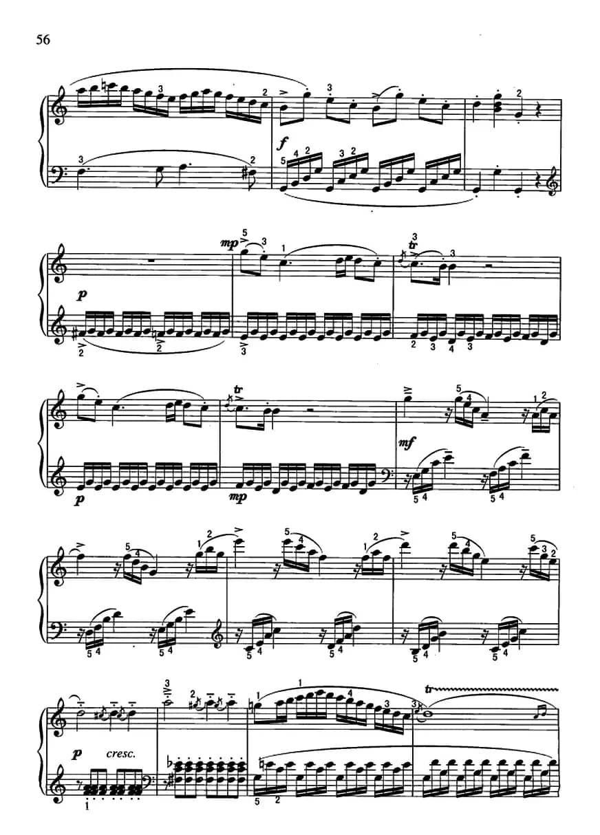 C大调小奏鸣曲第一乐章（莫扎特作曲版）