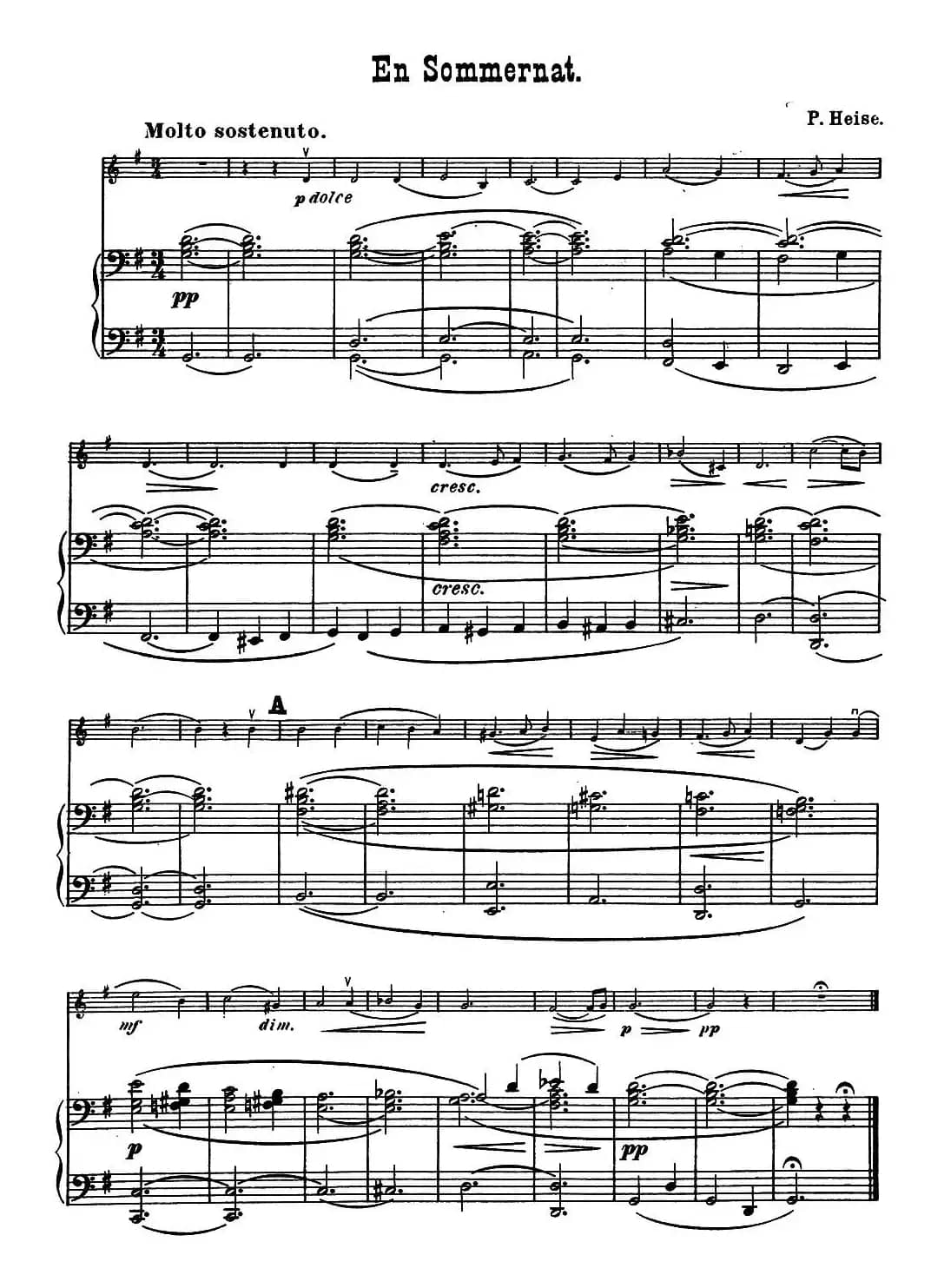 En sommernat.（小提琴+钢琴伴奏）