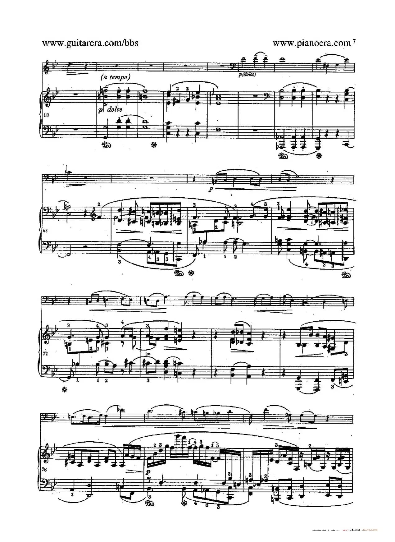 Sonata for Cello and Piano in g Minor Op.65（g小调大提琴奏鸣曲·大提琴+钢琴）