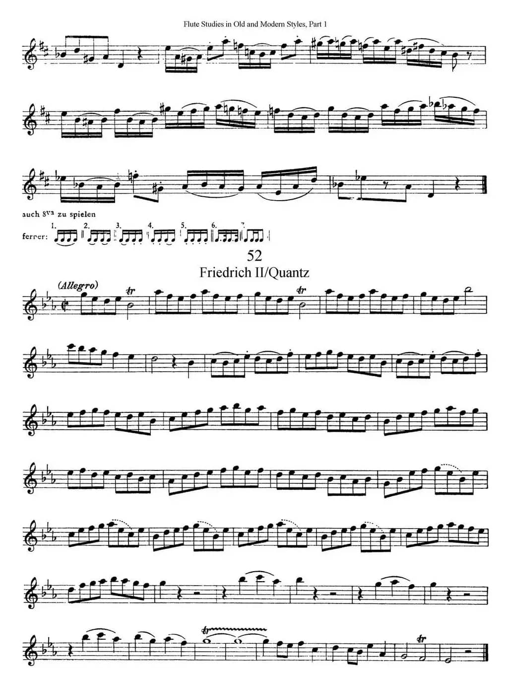 斯勒新老风格长笛练习重奏曲（第一部分）（NO.50-NO.52）