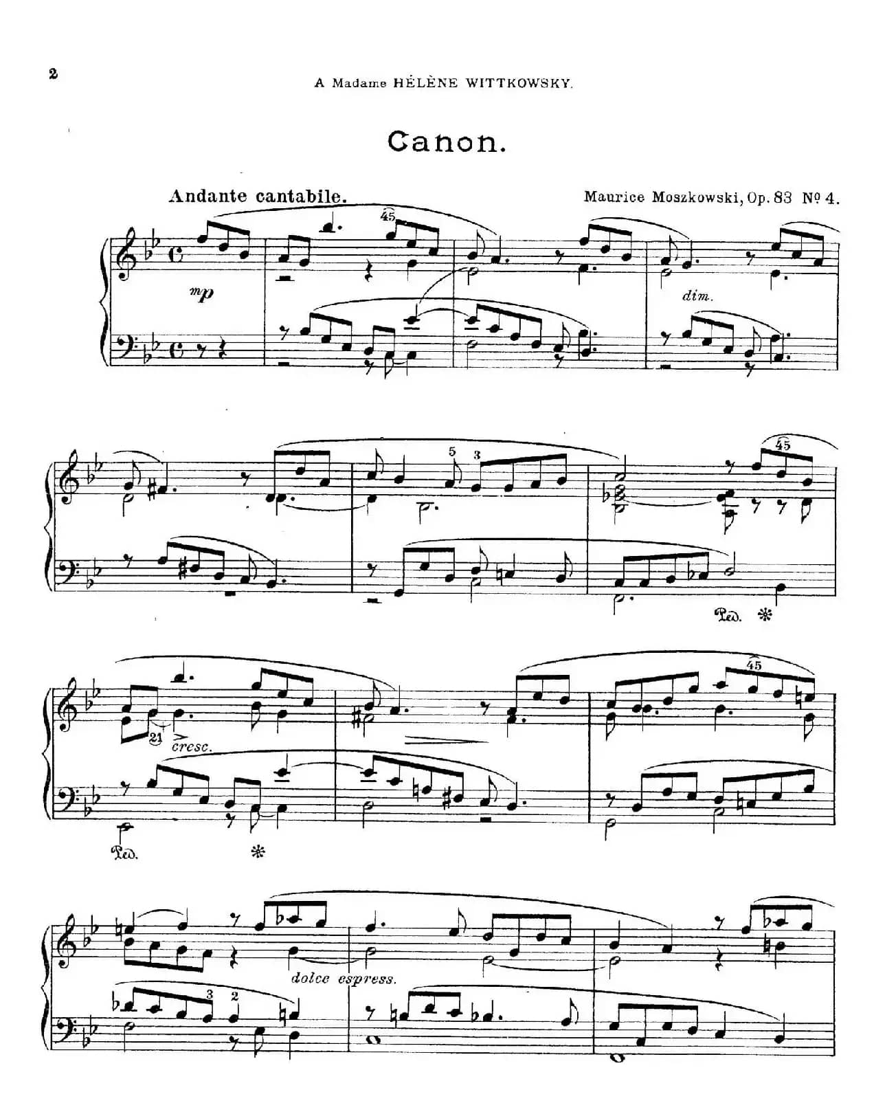 Six Pieces Op.83（6首小品·4）