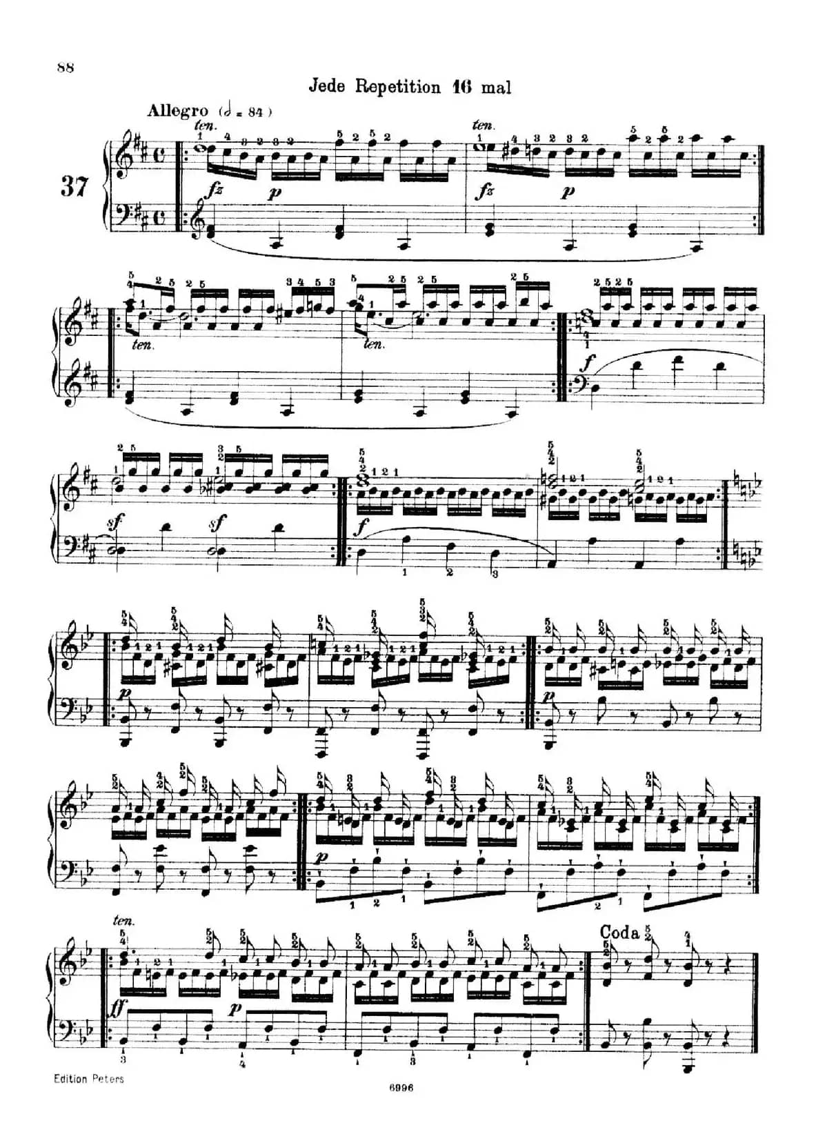 School of the Virtuoso Op.365（60首钢琴高级练习曲·37）
