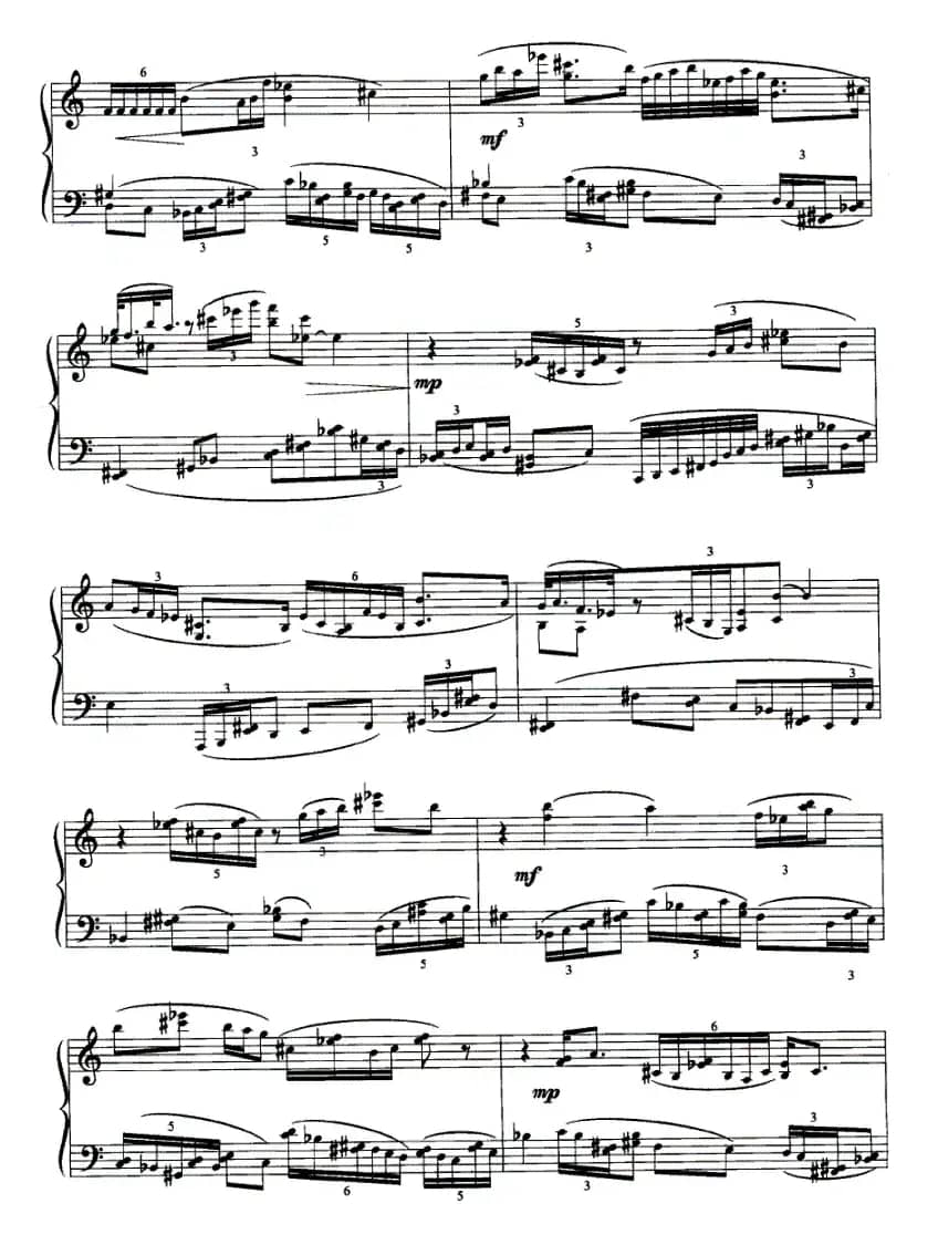 钢琴即兴曲（为双六全音节而作）