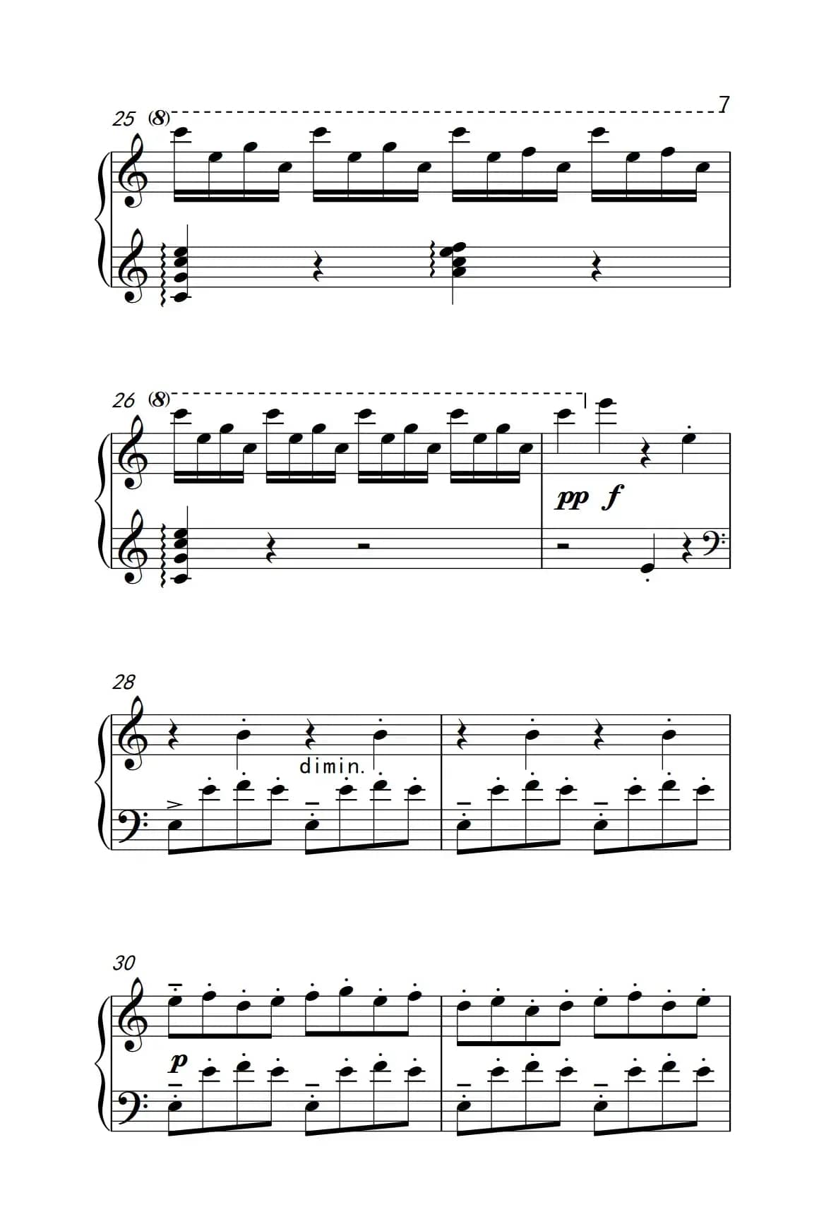 第九级1.前奏曲 Op.12 No.7（中央音乐学院 钢琴（业余）考级教程 7-9级）