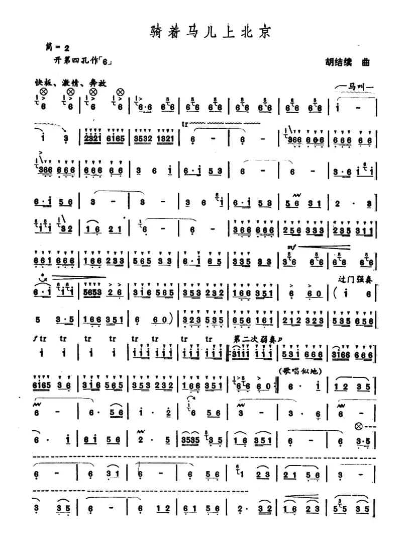 骑着马儿上北京