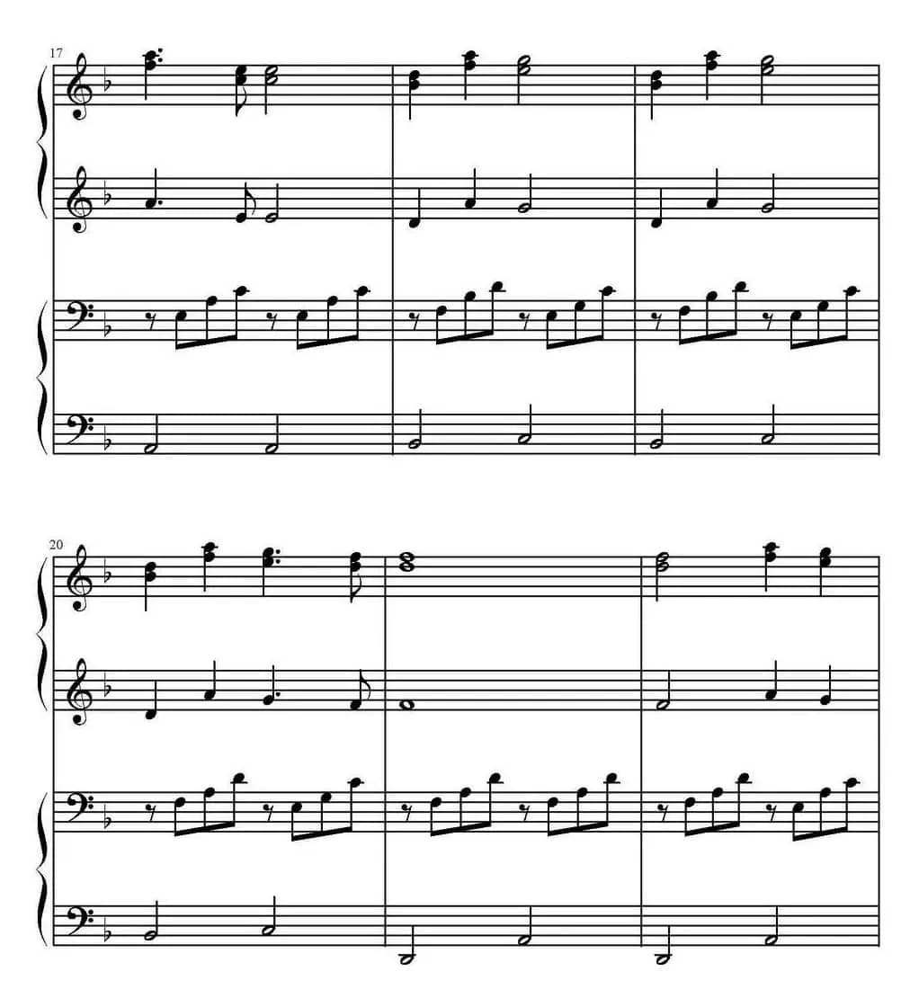 虫儿飞（高娟伟编配、四手联弹）