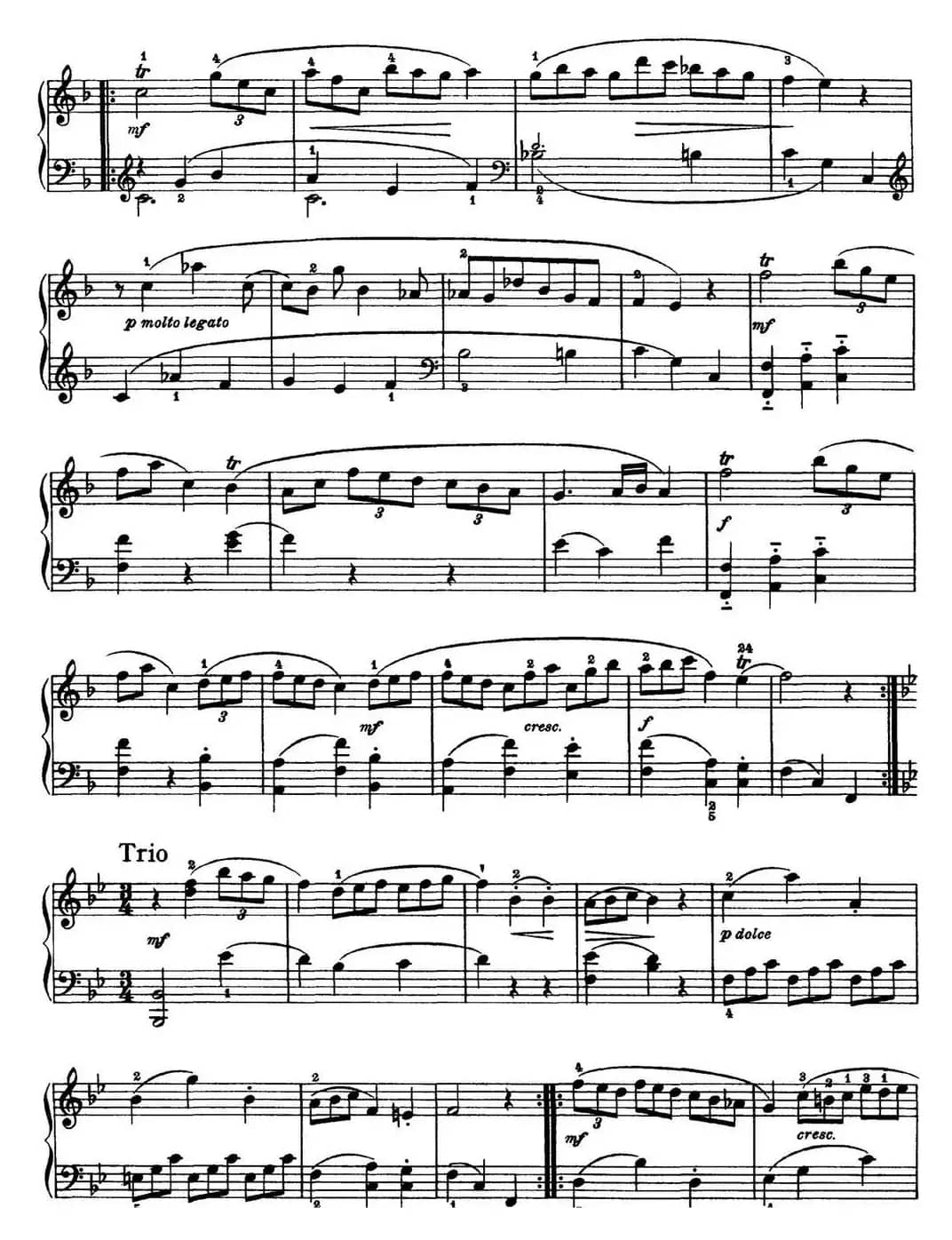 海顿 钢琴奏鸣曲 Hob XVI 9 Divertimento F major