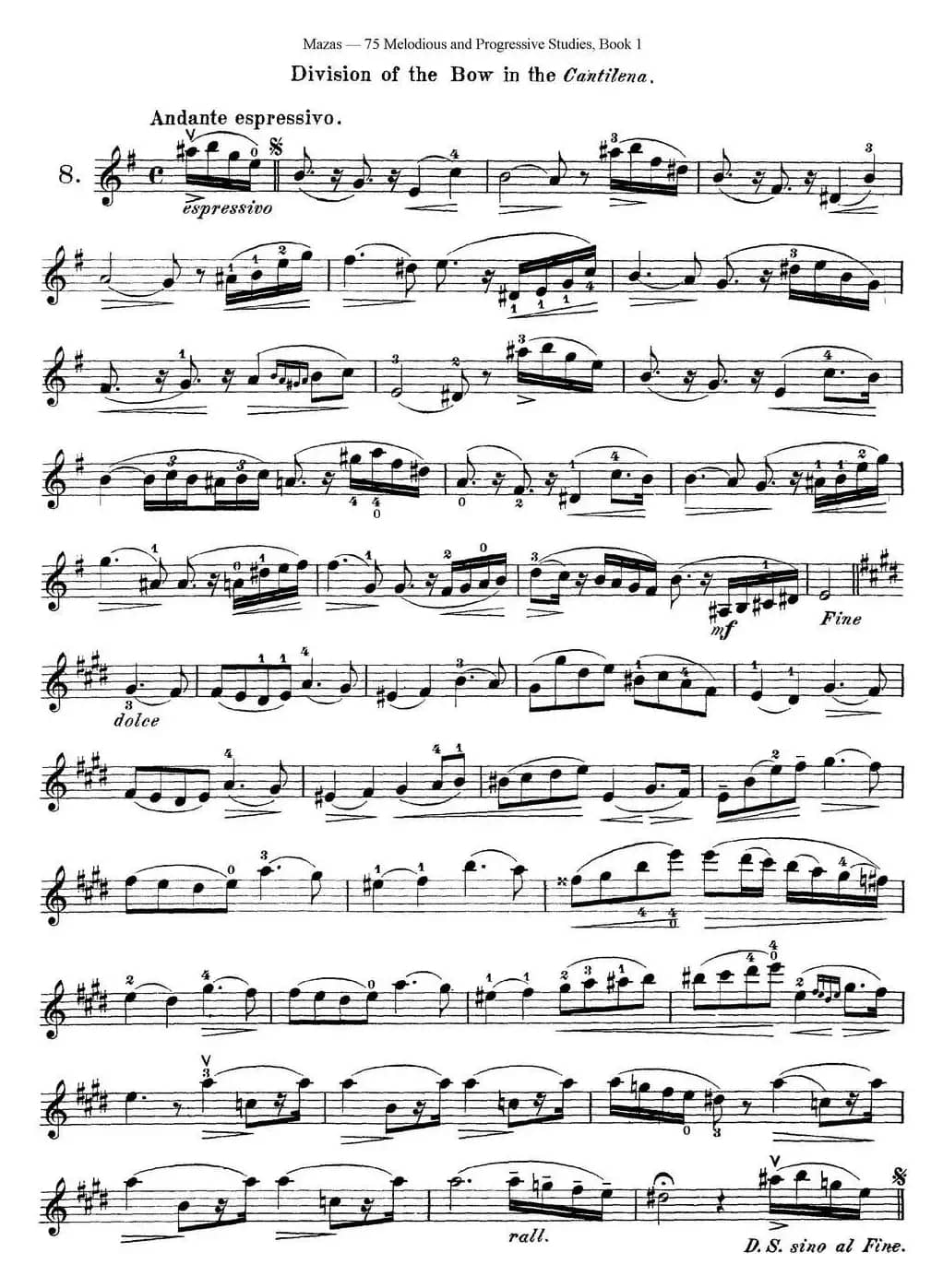 马扎斯小提琴练习曲 Op.36 第一册 特殊练习曲（8）