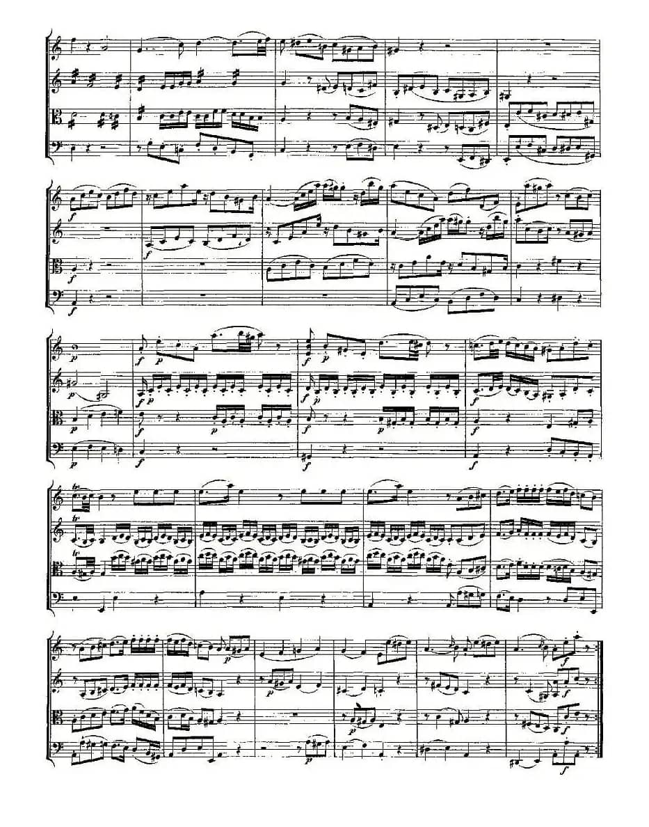 Quartet No. 5 in F Major, K. 158（F大调第五弦乐四重奏）