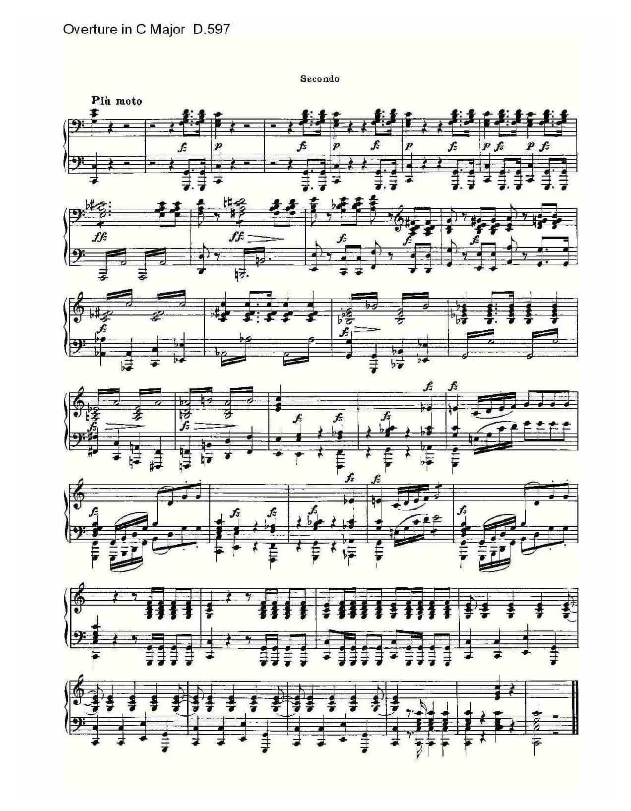 Overture in C Major D.597（Ｃ大调序曲 D.597）