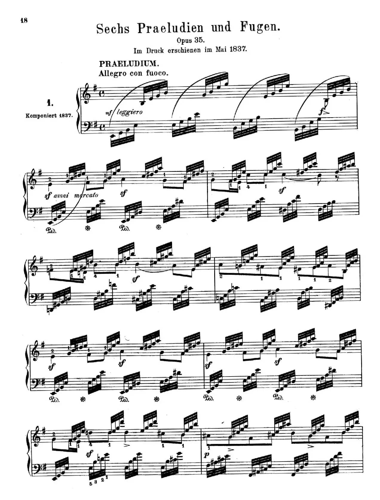 6 Preludes and Fugues Op.35(6首前奏曲与赋格·1)