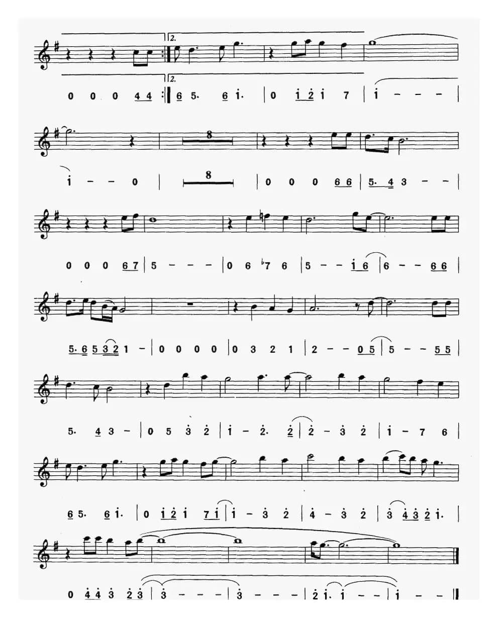 忧虑河上的桥（线简谱对照版）