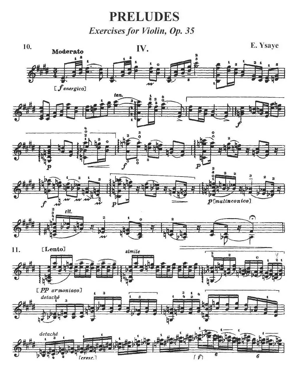 伊萨伊作品集：Preludes Op.35（IV）