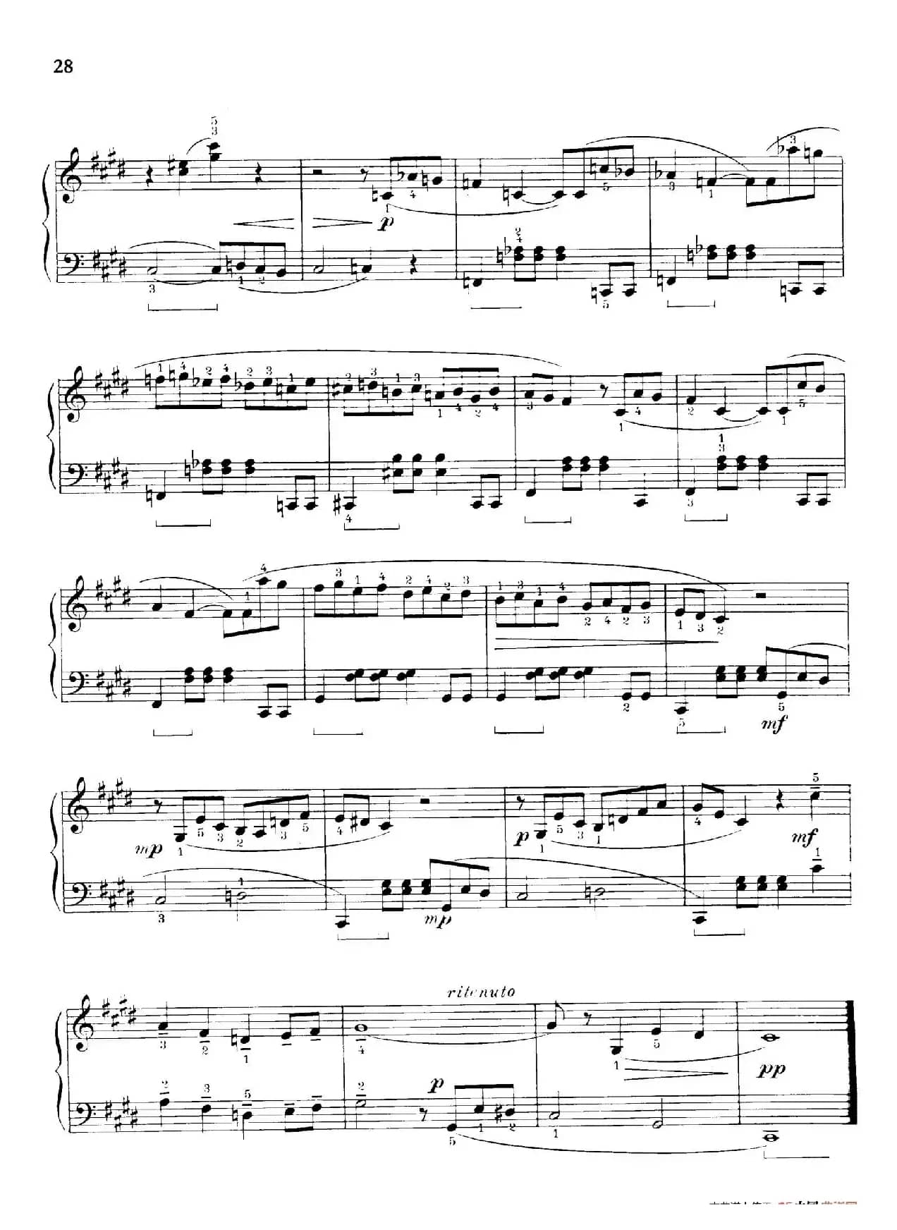 Thirty Pieces For Children Op.27（30首儿童钢琴曲 16—20）