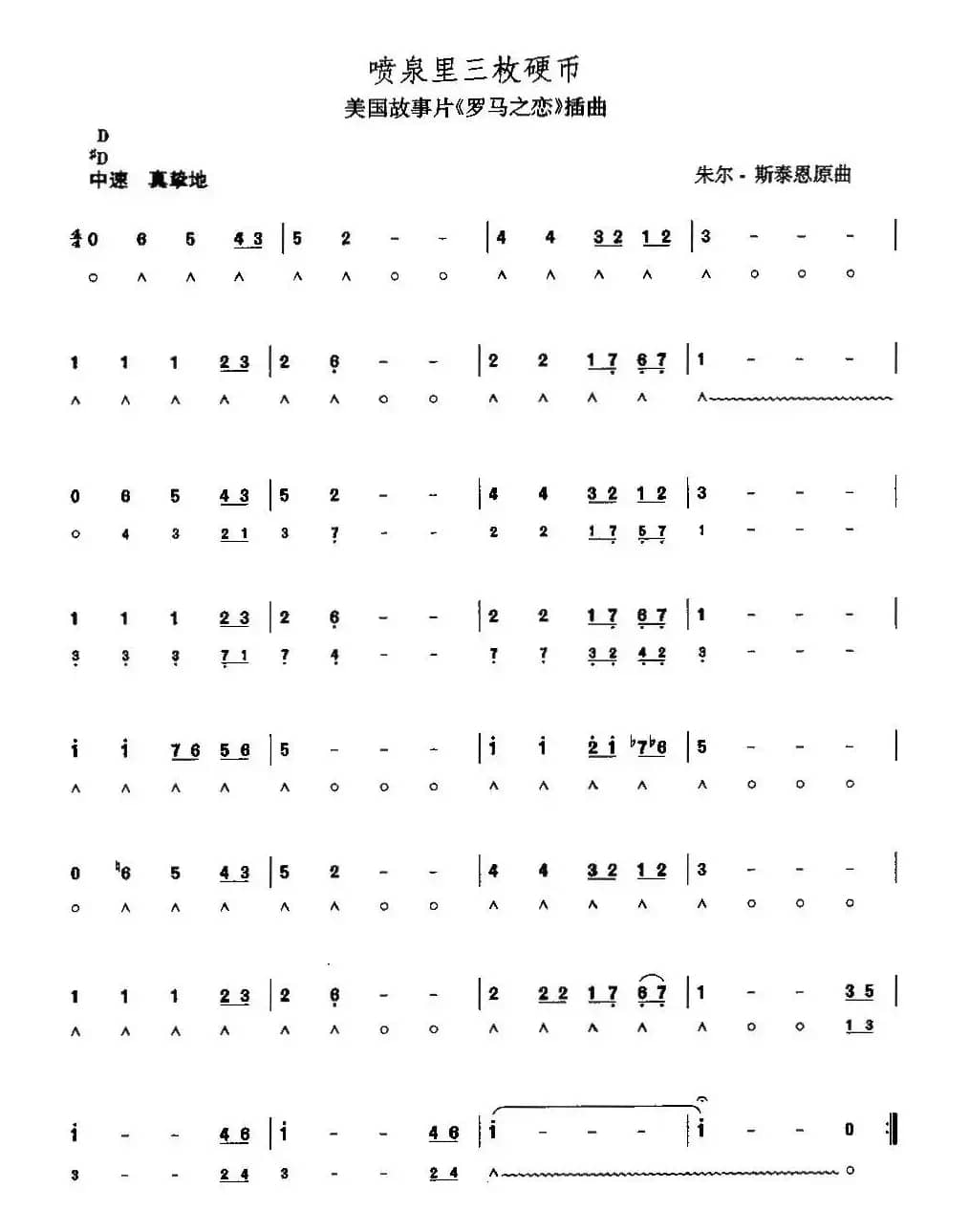 喷泉里三枚硬币