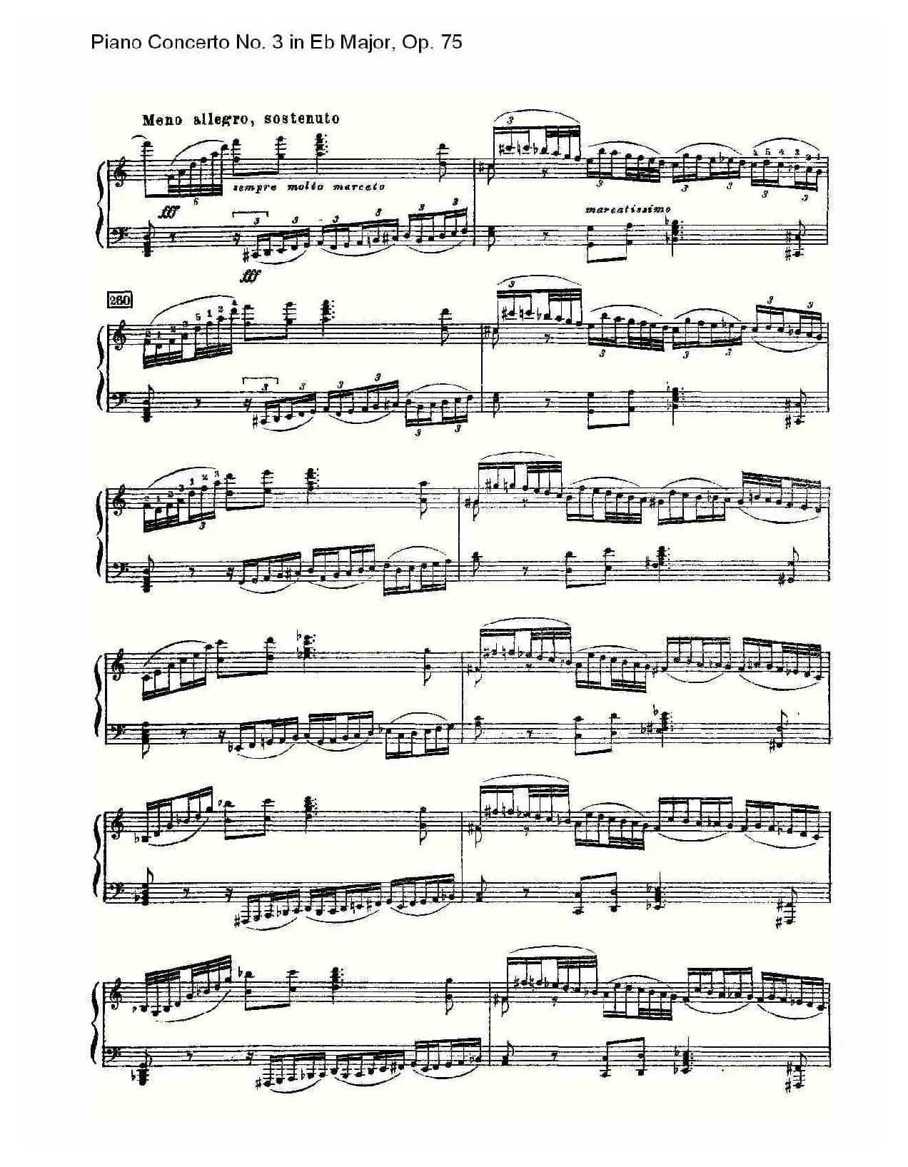 Piano Concerto No.3 in Eb Major, Op.75（Eb大调第三钢琴协奏）