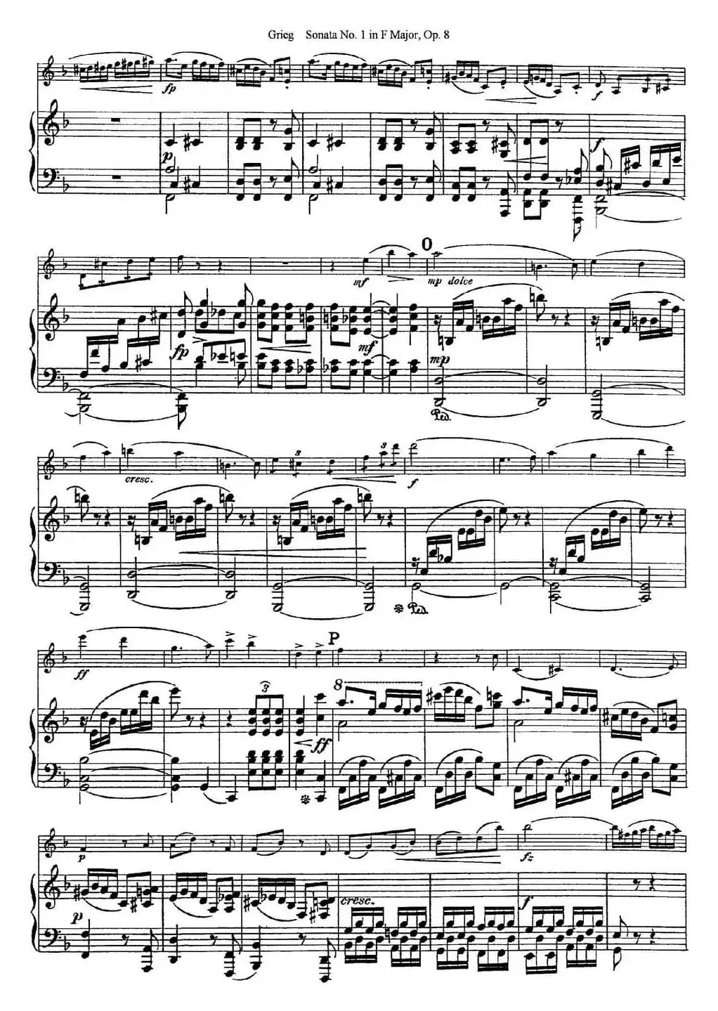 Violin Sonata No.1 Op.3（小提琴+钢琴伴奏）