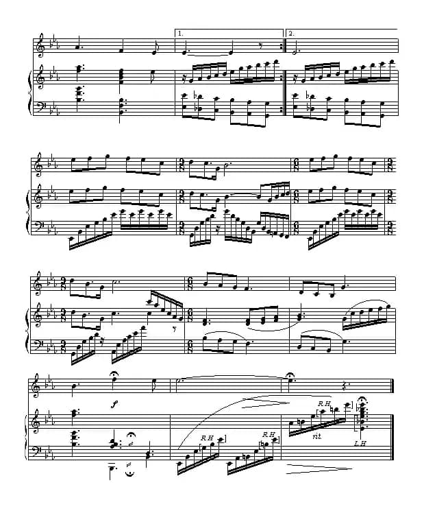 我和我的祖国（钢琴伴奏谱）