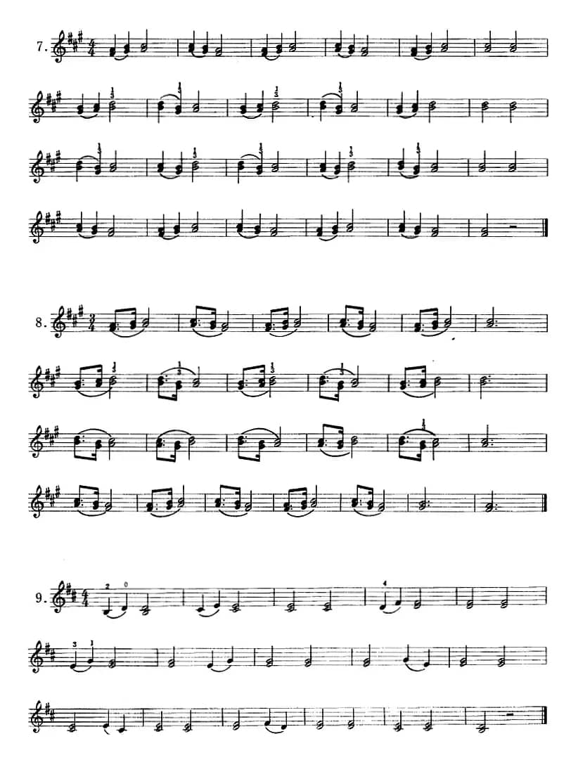 小提琴双弦三度初步练习（六）