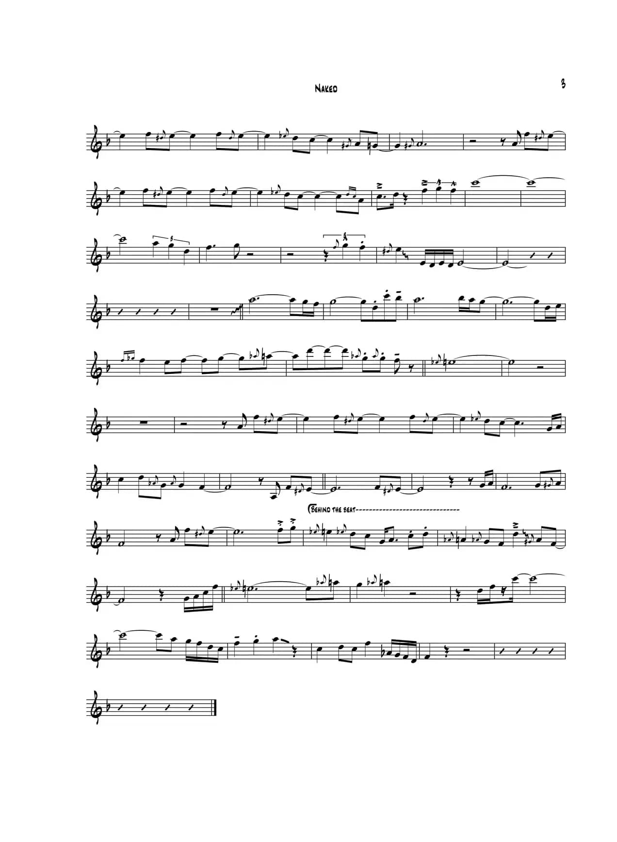 Naked（次中音萨克斯）