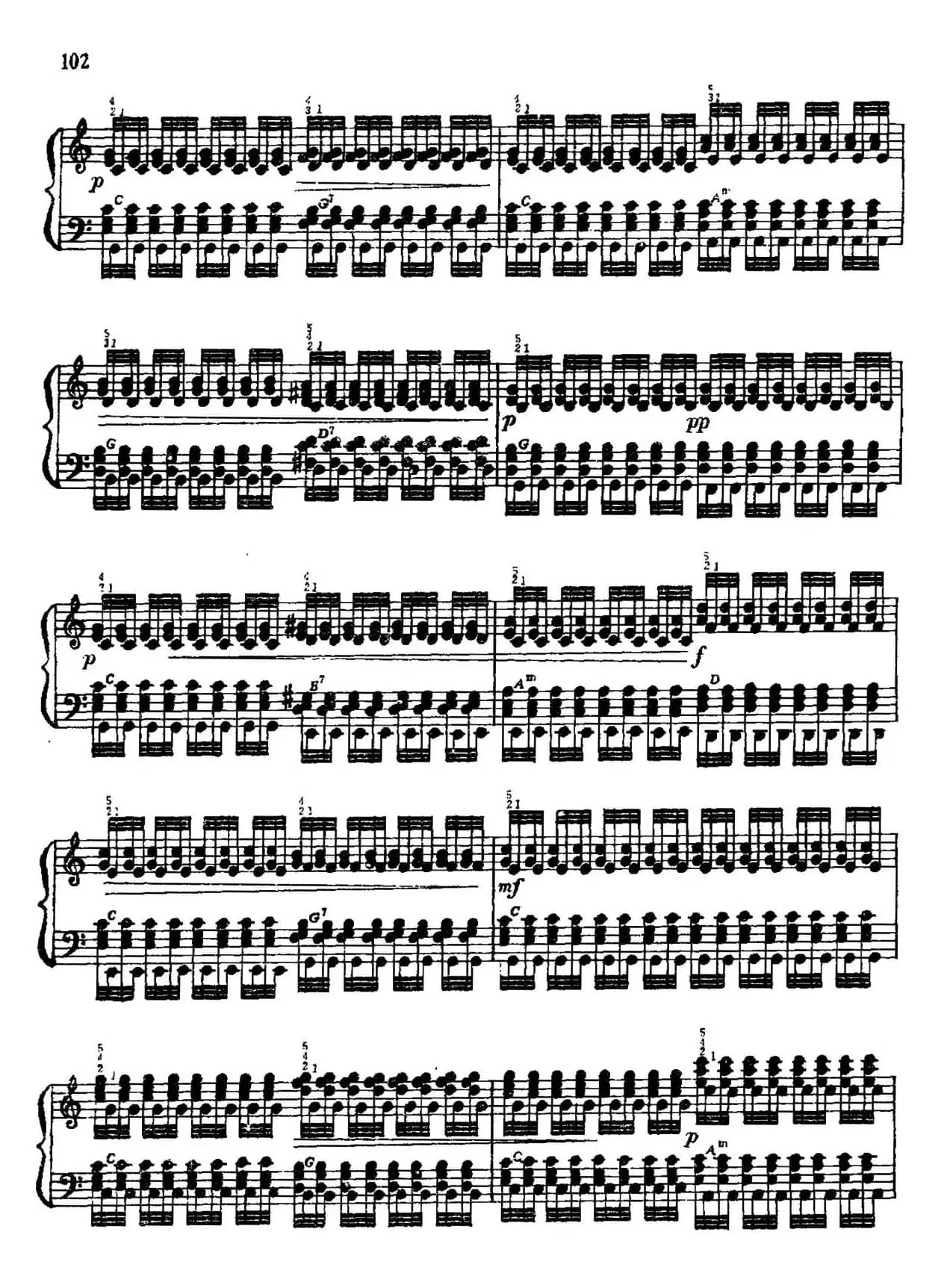 手风琴手指练习 第二部分（震音练习）