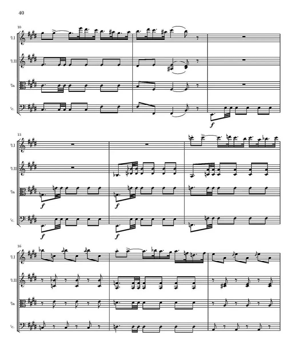 String Quartet nr.18 in E minor（E小调弦乐四重奏、P31-45）