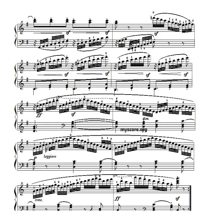 车尔尼（Czerny）849第11首曲谱及练习指导