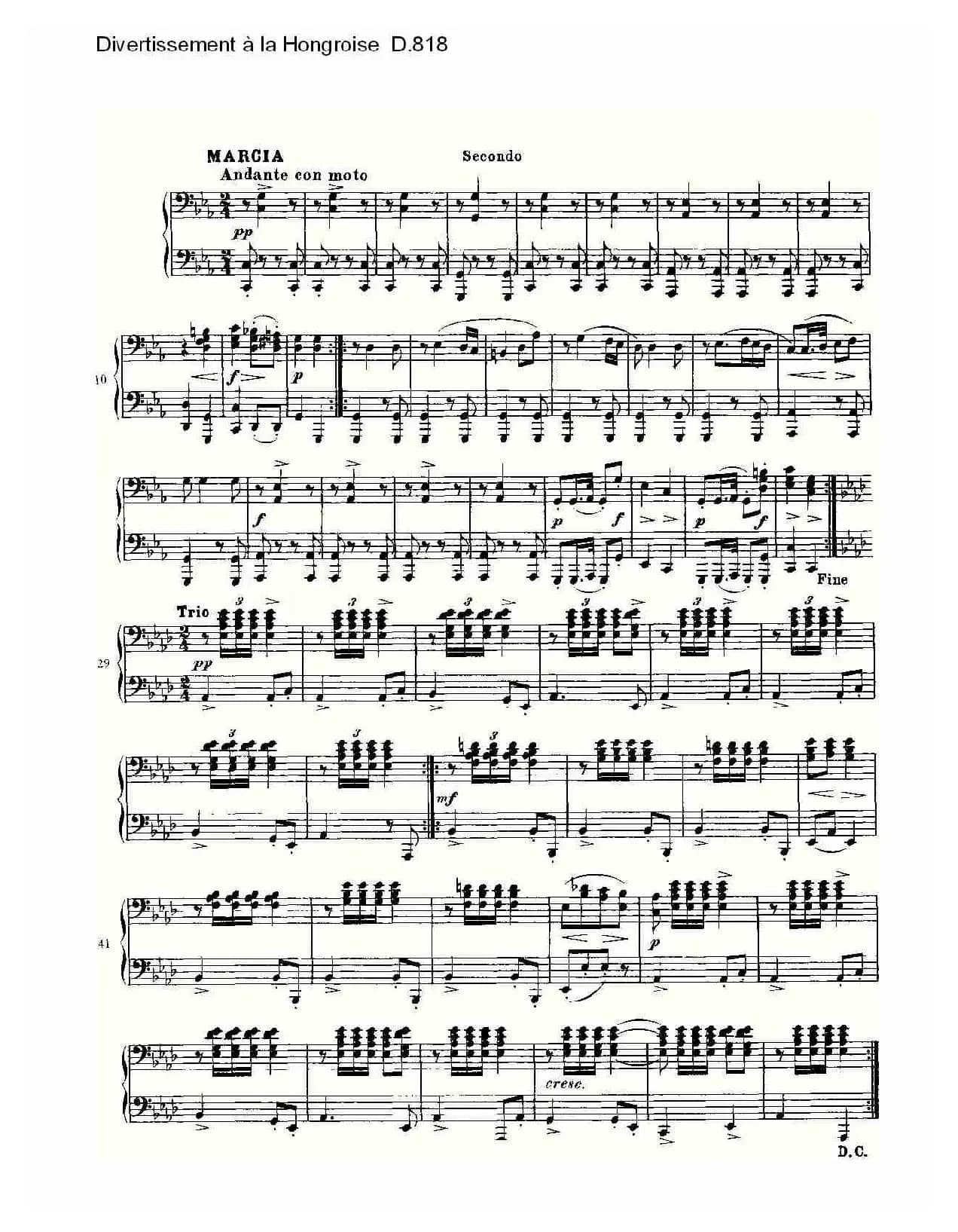Divertissement à la Hongroise D.818