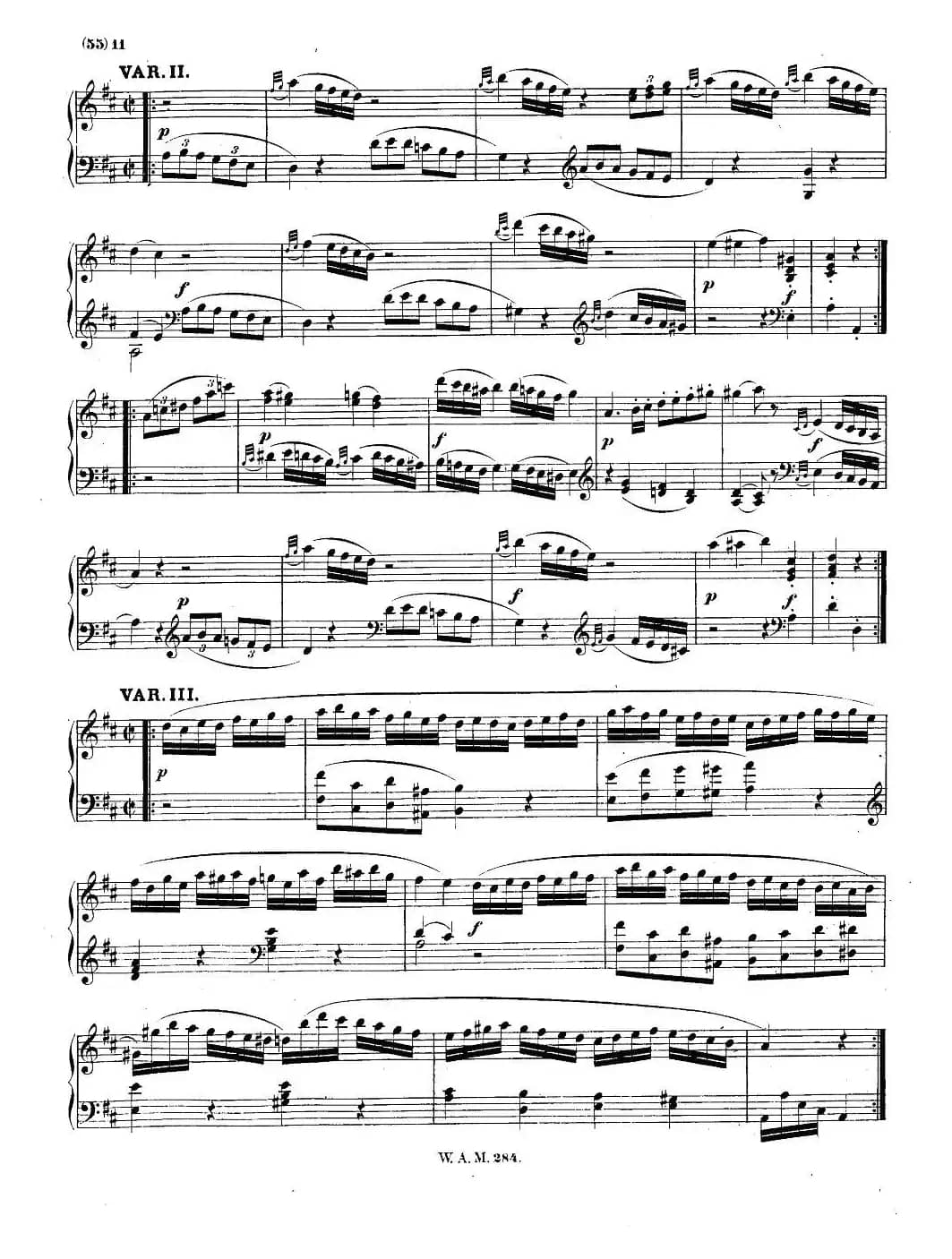 D大调第六钢琴奏鸣曲 KV.284