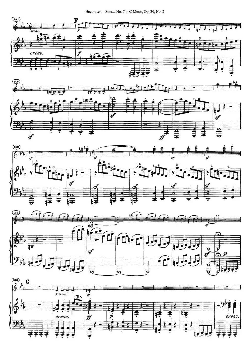 Violin Sonata No.7 in C Minor Op.30 No.2（小提琴+钢琴伴奏）