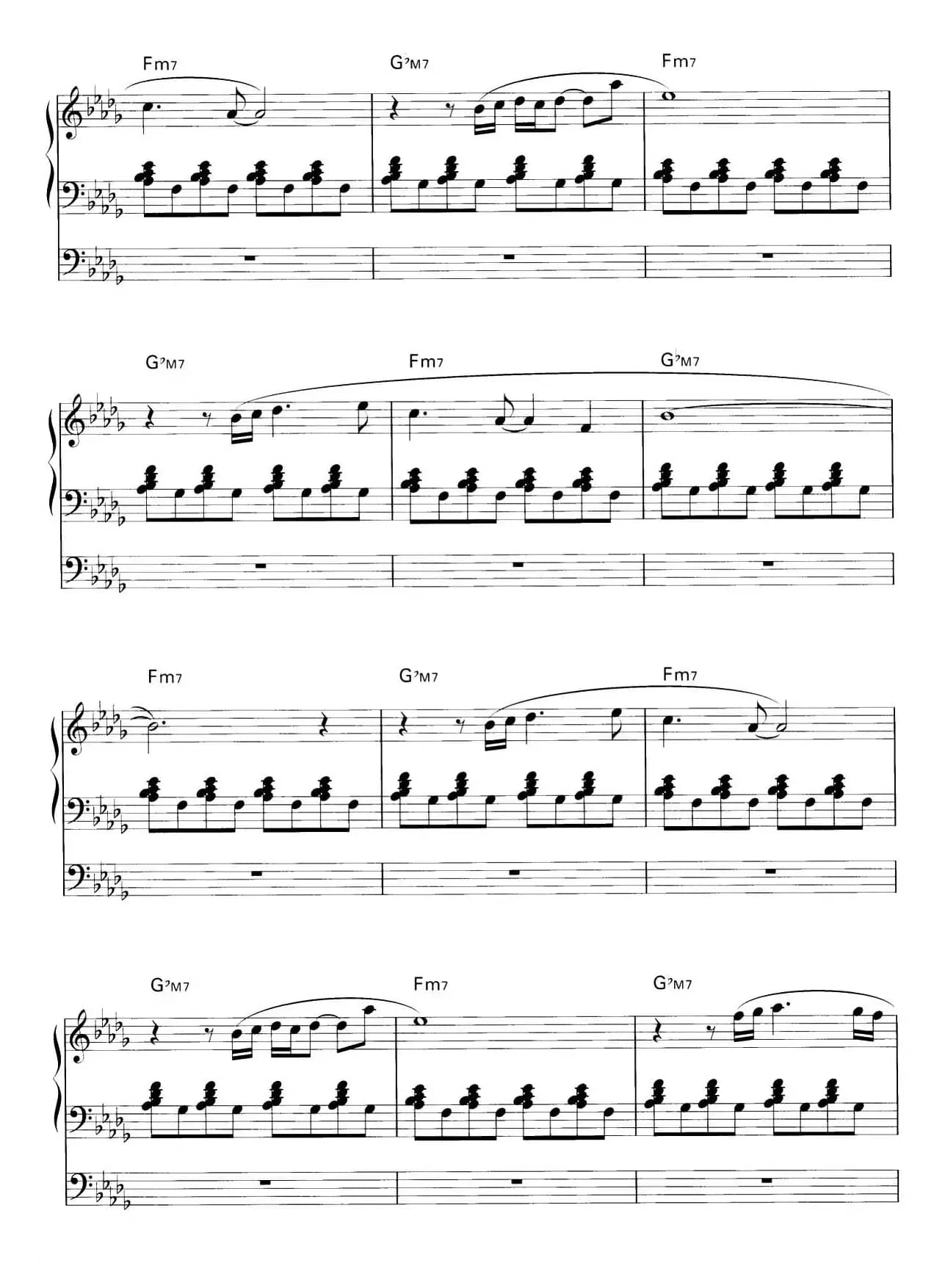 memories（双排键电子琴谱）